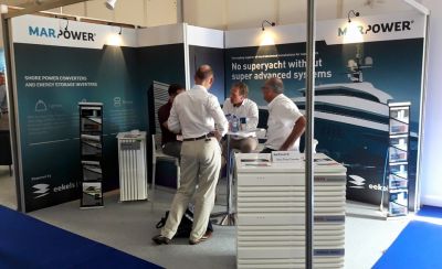 Fiera di Monaco stand convertitori Marpower per barche 